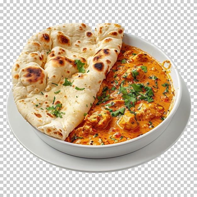 PSD indisches essen paneer roti nan indische küche indischer thali reis isoliert auf durchsichtigem hintergrund