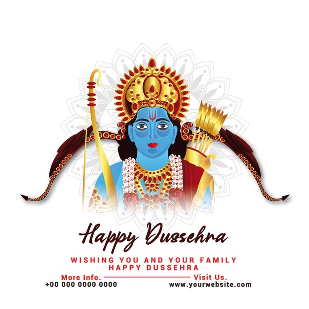 PSD indisches festival-dussehra-design