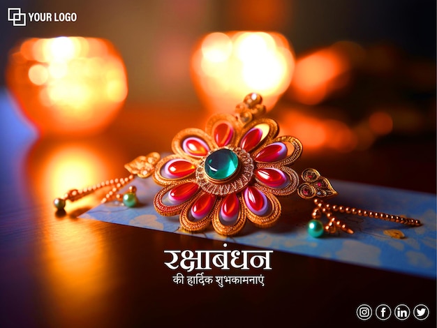 Indisches Festival Raksha Bandhan Rakhi Grußhintergrund