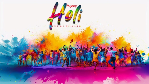 Indisches fetival mit holi-hintergrund