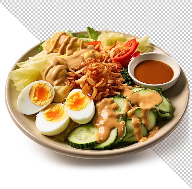 PSD indonesia cocina gado gado aislado