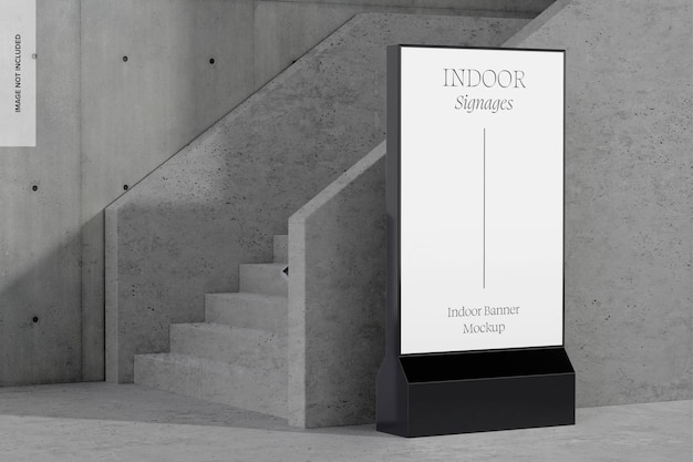 Indoor-banner-mockup, seitenansicht