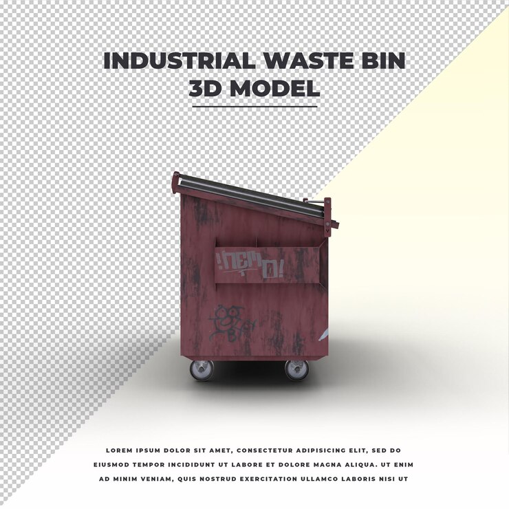 PSD industrial waste bin
