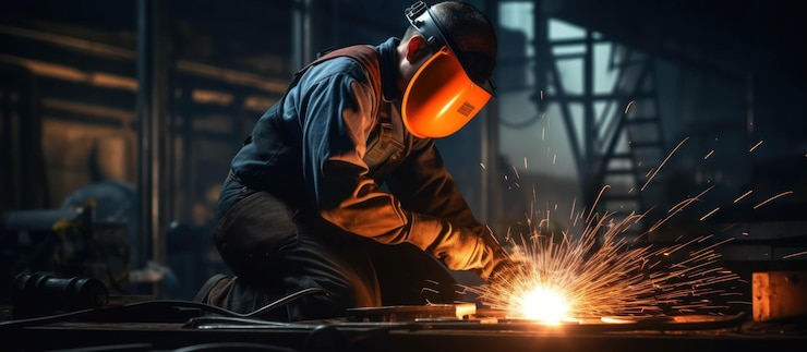 PSD industrial welder at work