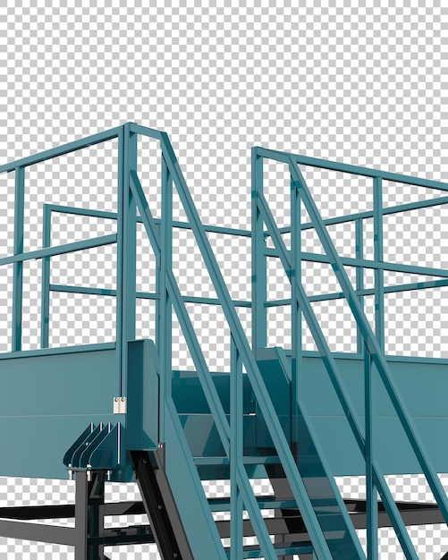 Industrielle Plattform isoliert auf transparentem Hintergrund, 3D-Darstellung