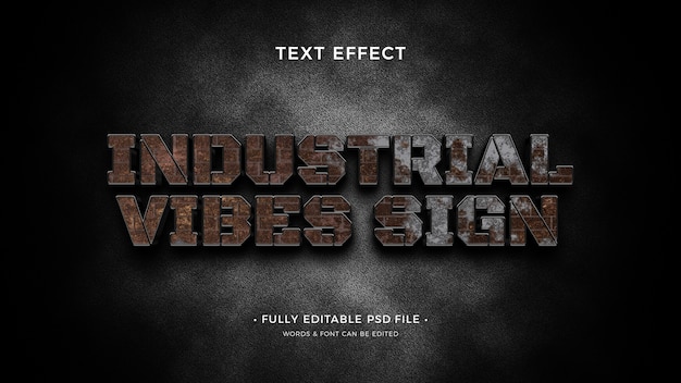 Industrieller Texteffekt