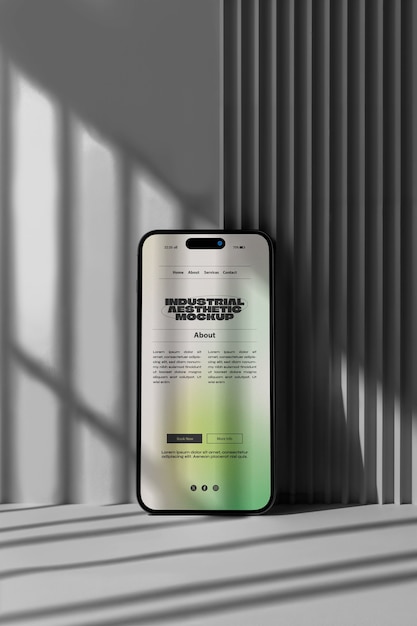Industrielles ästhetisches Smartphone-Mockup