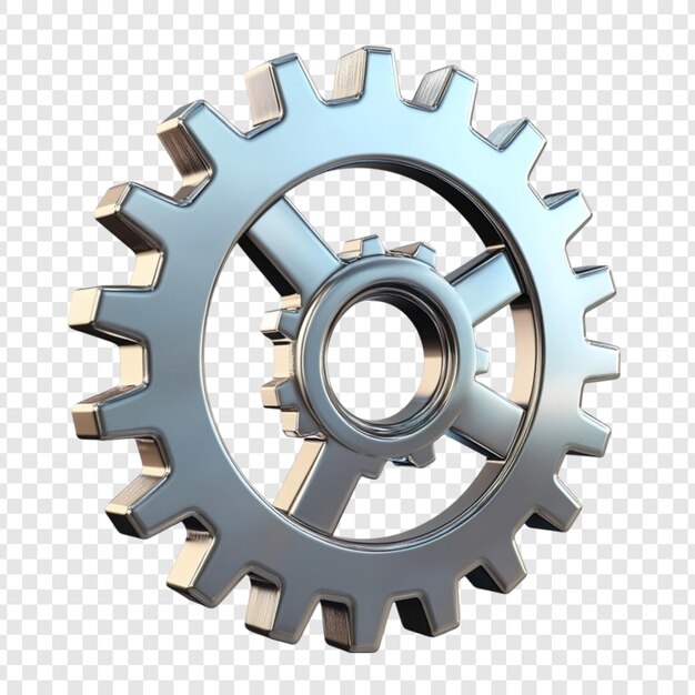 Industrielles Design von Maschinenteilen mit metallischem Zahnrad