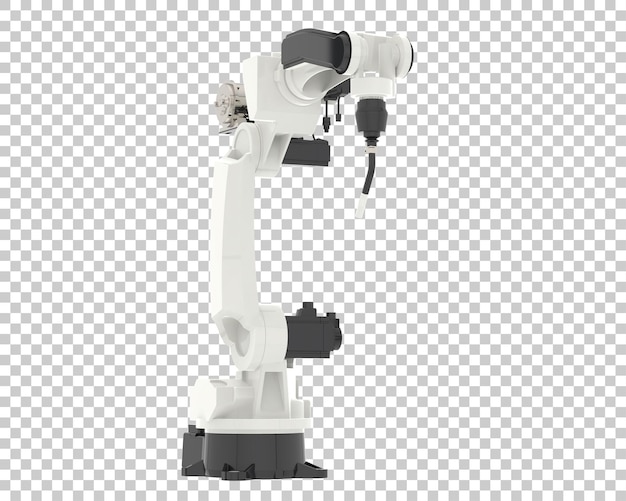 Industrieroboter auf transparentem Hintergrund 3D-Darstellung