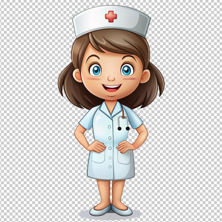 PSD infirmière de dessin animé