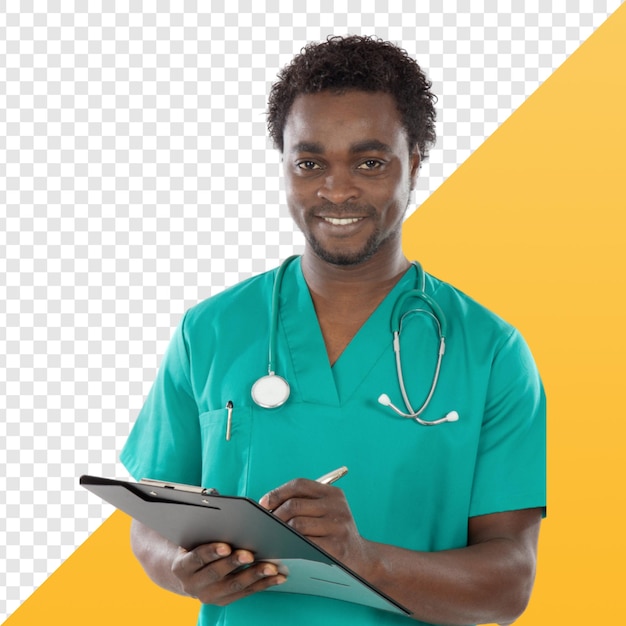 infirmière avec stéthoscope amp clipboard