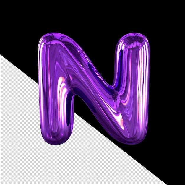 Inflatable 3d symbol letter n
