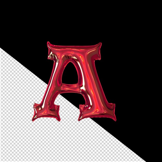 inflatable red symbol letter a