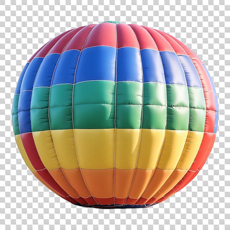 PSD inflatable soplado por el aire aislado sobre un fondo transparente