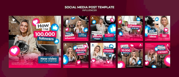 Influencer Instagram Posts Vorlage mit Foto