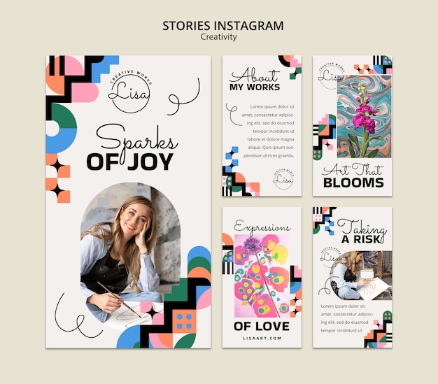 Influencer instagram stories template design