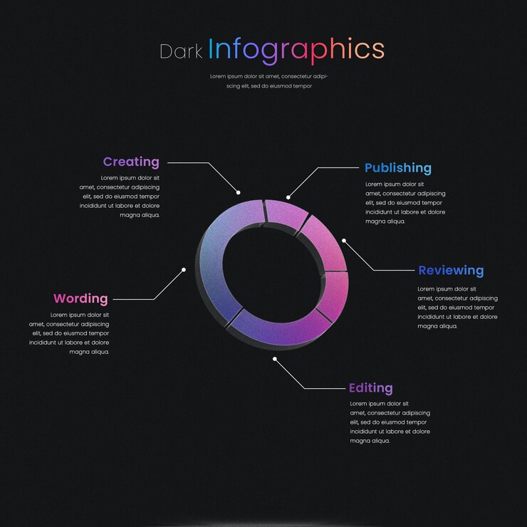 PSD infografía de capas de vidrio con aspectos destacados en color