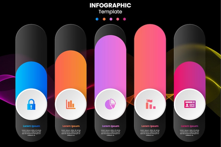PSD infografia de gráfico de design de glassmorphism padrão de gráfico porcentagem de estatísticas