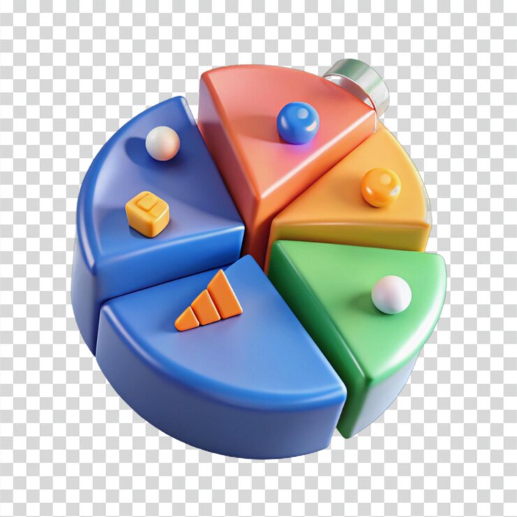 PSD infografía de gráfico de pastel en 3d