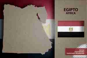 PSD infografía psd con mapa y bandera de egipto