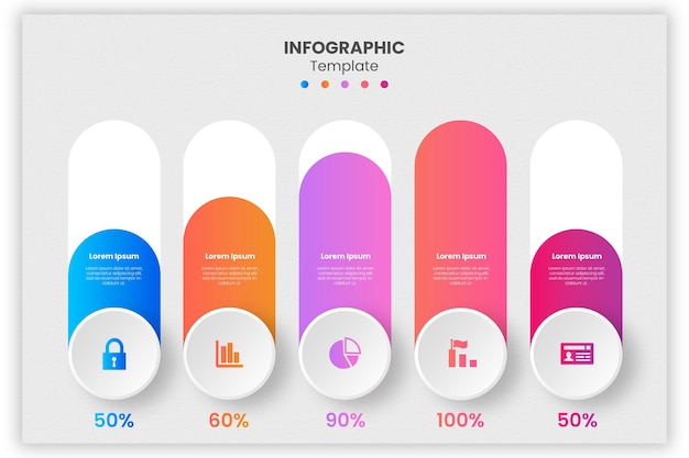 Infografik-Design-Chart-Vorlage Prozentstatistik