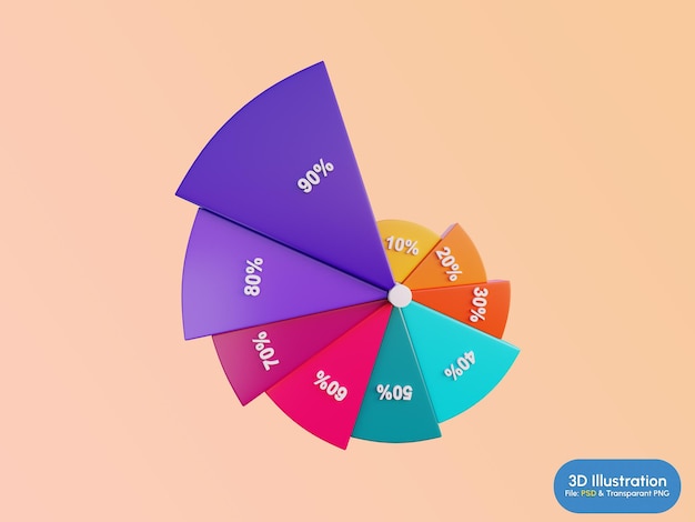 PSD infografik-diagramme 3d-illustration