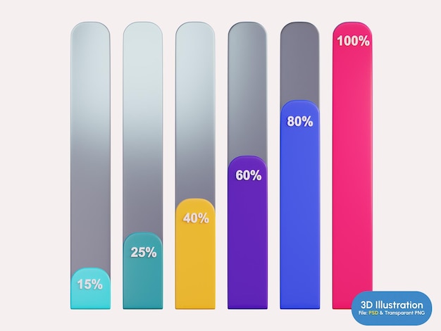 PSD infografik-diagramme 3d-illustration