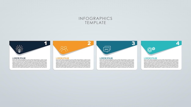 Infografik-Vorlage für Geschäftsprozessschritte