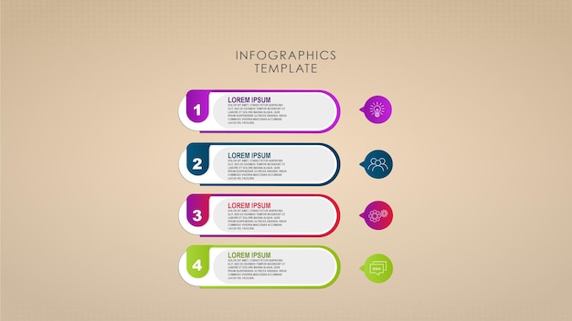 Infografik-Vorlage für Geschäftsprozessschritte