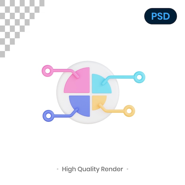 infographic 3d render illustration premium psd