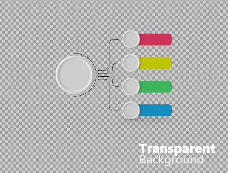 PSD infographic on transparent background