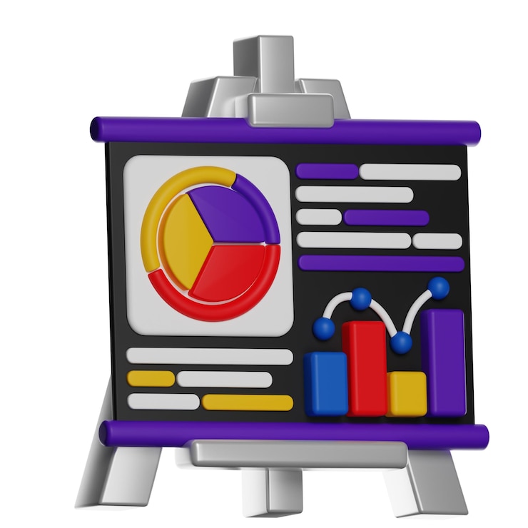 PSD infographics presentation with data charts