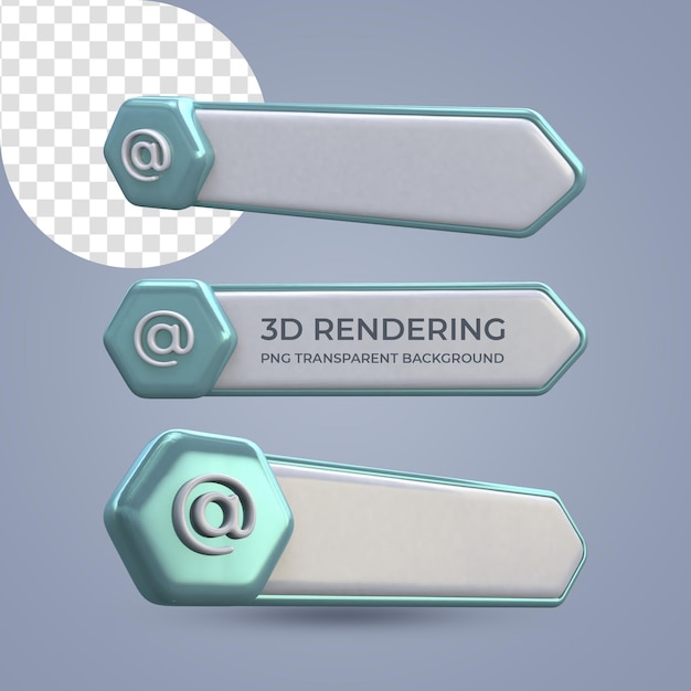 Información Banner 3d renderizado aislado fondo transparente