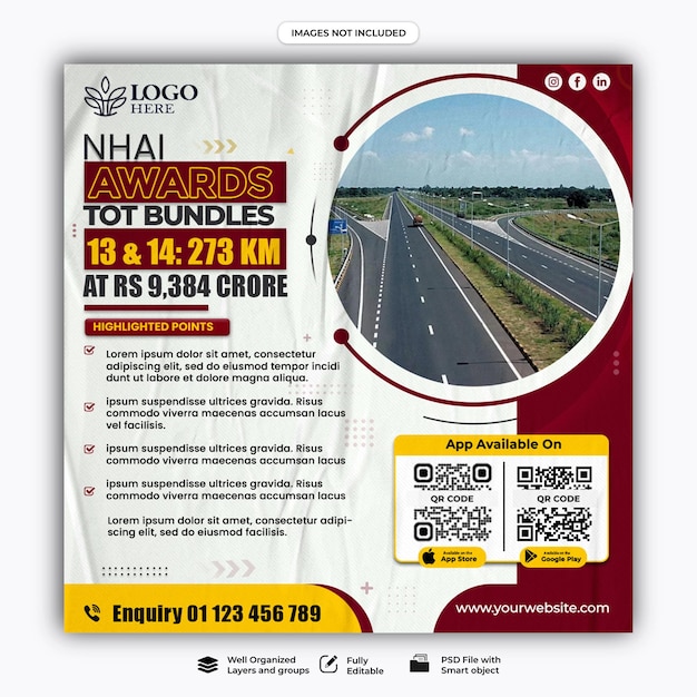 Información de construcción civil publicación en las redes sociales