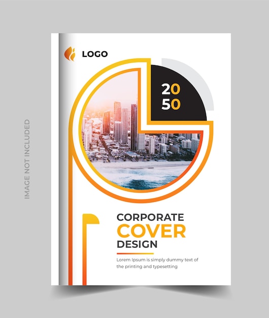 Informe anual de diseño de libros de negocios corporativos o portada de folleto