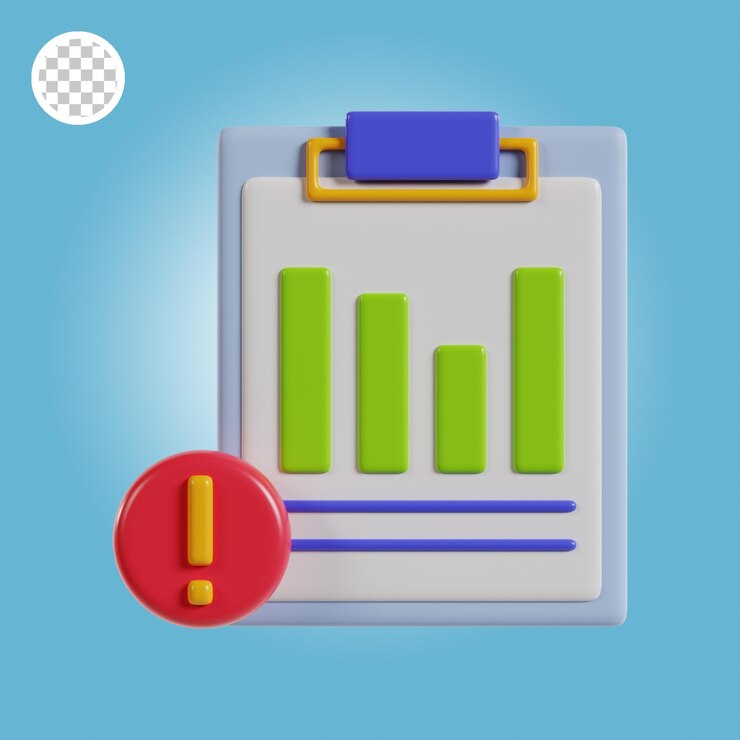 PSD informe de negocios icono de objeto ilustración 3d