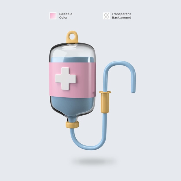 Infusion 3d icon isolated