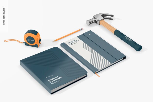 PSD ingenieur notebooks mockup