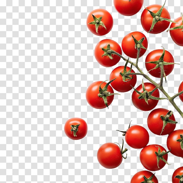 PSD ingrédient de tomate légume isolé transparent mûr juteux cru nature coupe chemin cher