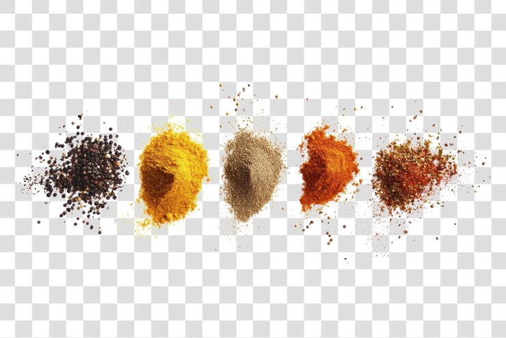 PSD ingredientes alimentares em pó de especiarias png