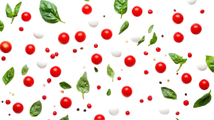 PSD ingredientes frescos para la ensalada de caprese