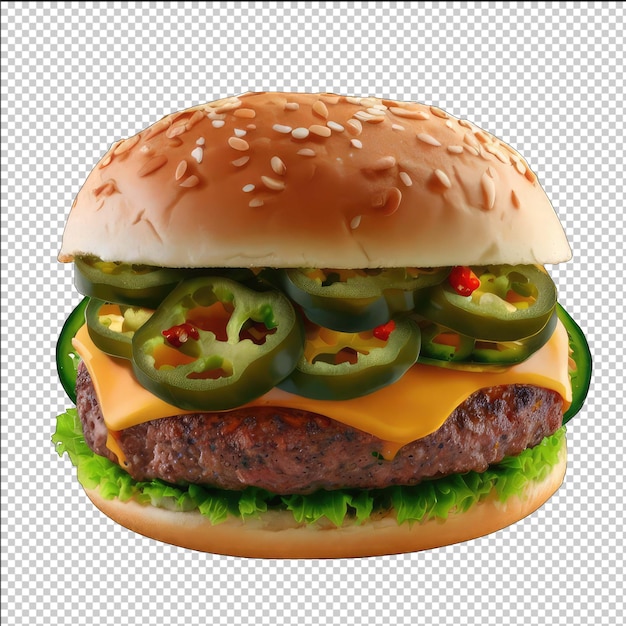 Ingredientes de la hamburguesa en 3d