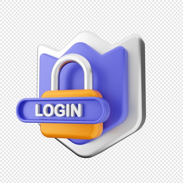 Ingreso en la protección de seguridad del escudo 3D