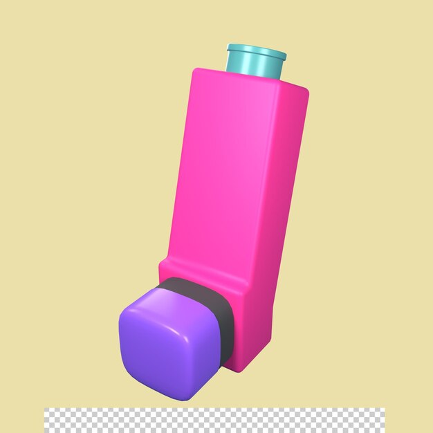 PSD inhalador de ícone 3d