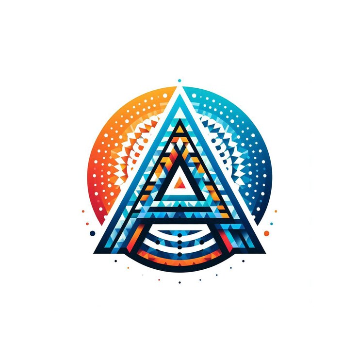 Inicial geométrica Un logotipo con diseño de círculo ornamental