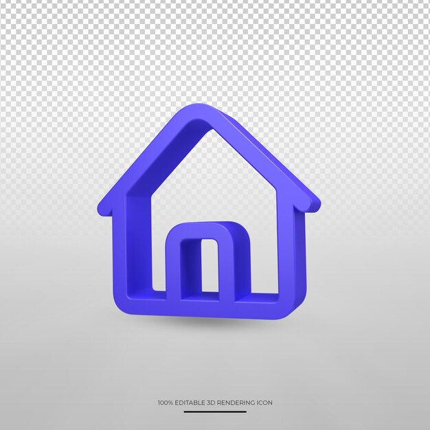 PSD inicio render 3d icono