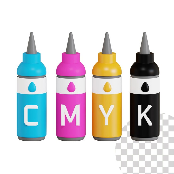 PSD ink cartridge 3d illustration