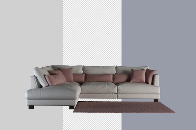 Innendekoration im 3D-Rendering-Design