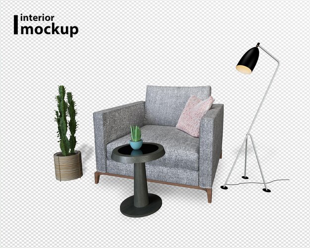 Innenmodell 3D-Rendering