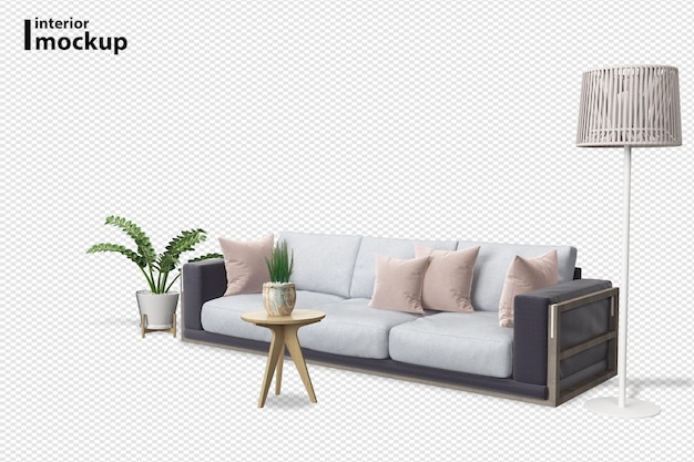 Innenmodell 3D-Rendering